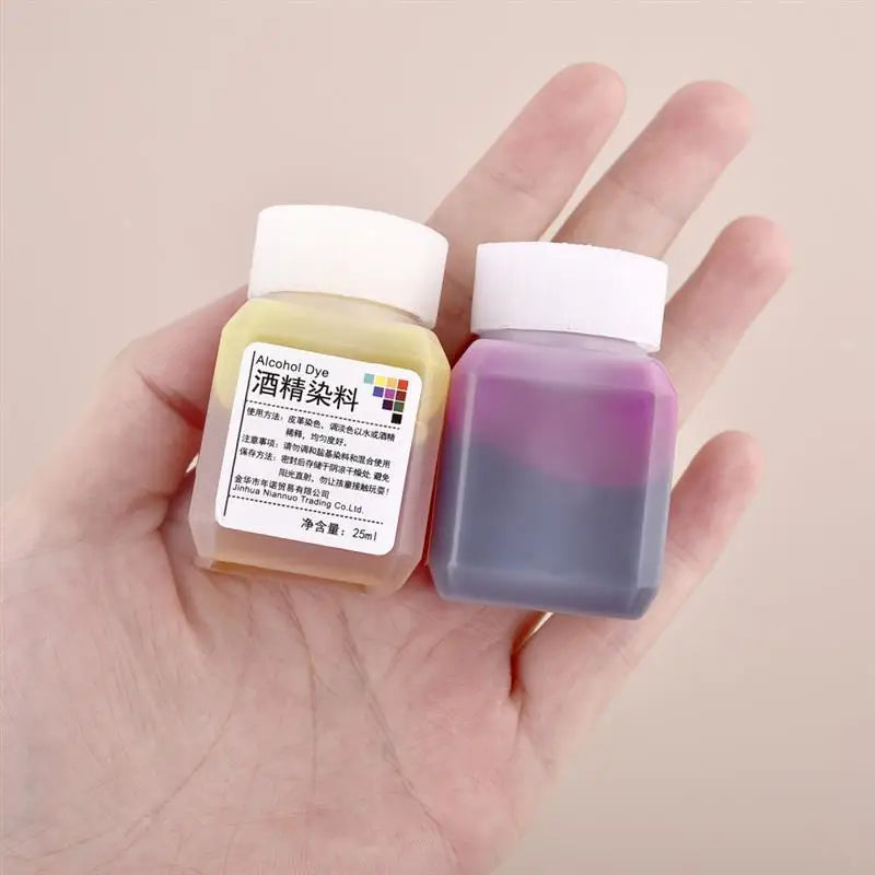 24 Color Leather Alcohol Dye Complete Set Of Diy Handmade Leather Cow Leather Dye Vegetable Tanned Leather Dye Alcohol Dye Water