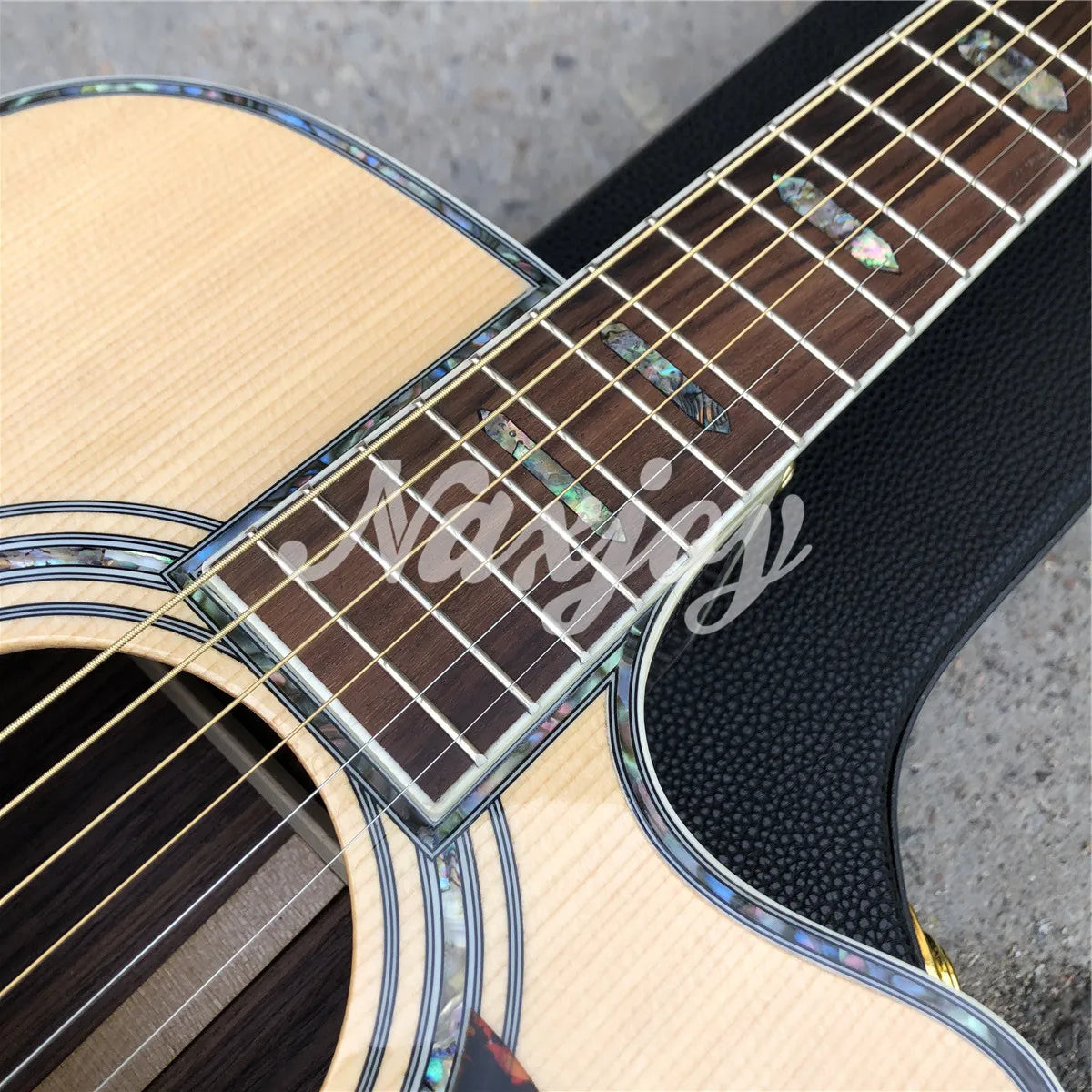 Cutaway 41 Inches D45 Model Solid Spruce Acoustic Guitar Rosewood Body Acoustic Electric Guitar