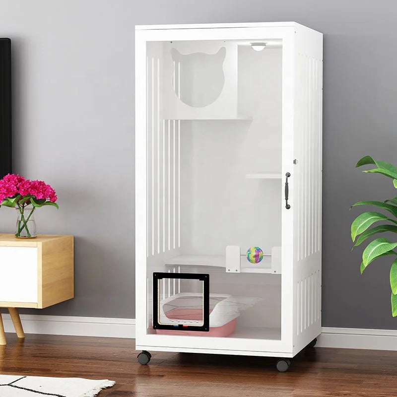 Can Customize Factory Wholesale Luxury Wooden Cat House Large Cat Bed  Cat Hous Indoors