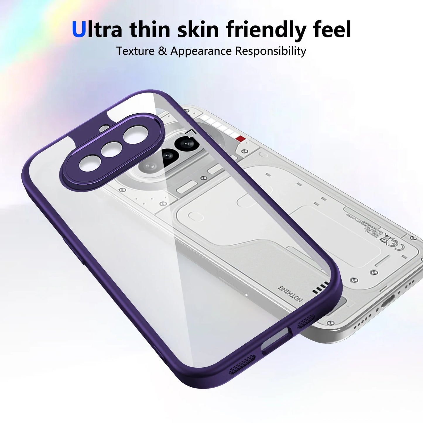 Nothing Phone 4A Case Plating Silicone Bumper Shockproof Clear Back Cover Hard Phone Case for Nothing Phone 4A Phone4A 2026 A069
