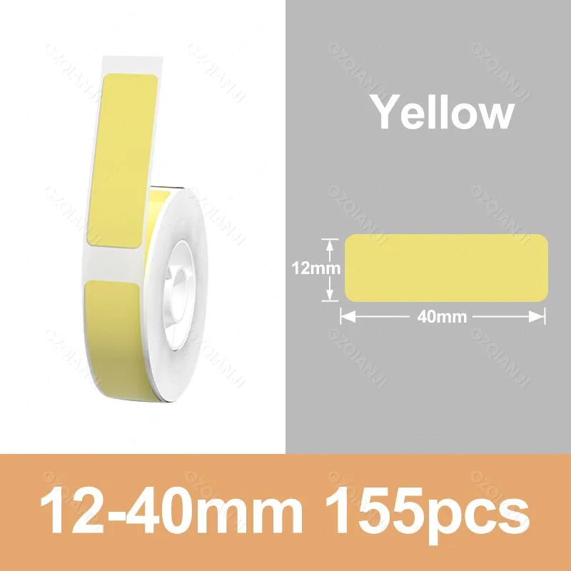 Niimbot D110 D11 Label printer paper Waterproof Anti-Oil Price Label Sticker Transparent Pure Color Label thermal Sticker Paper