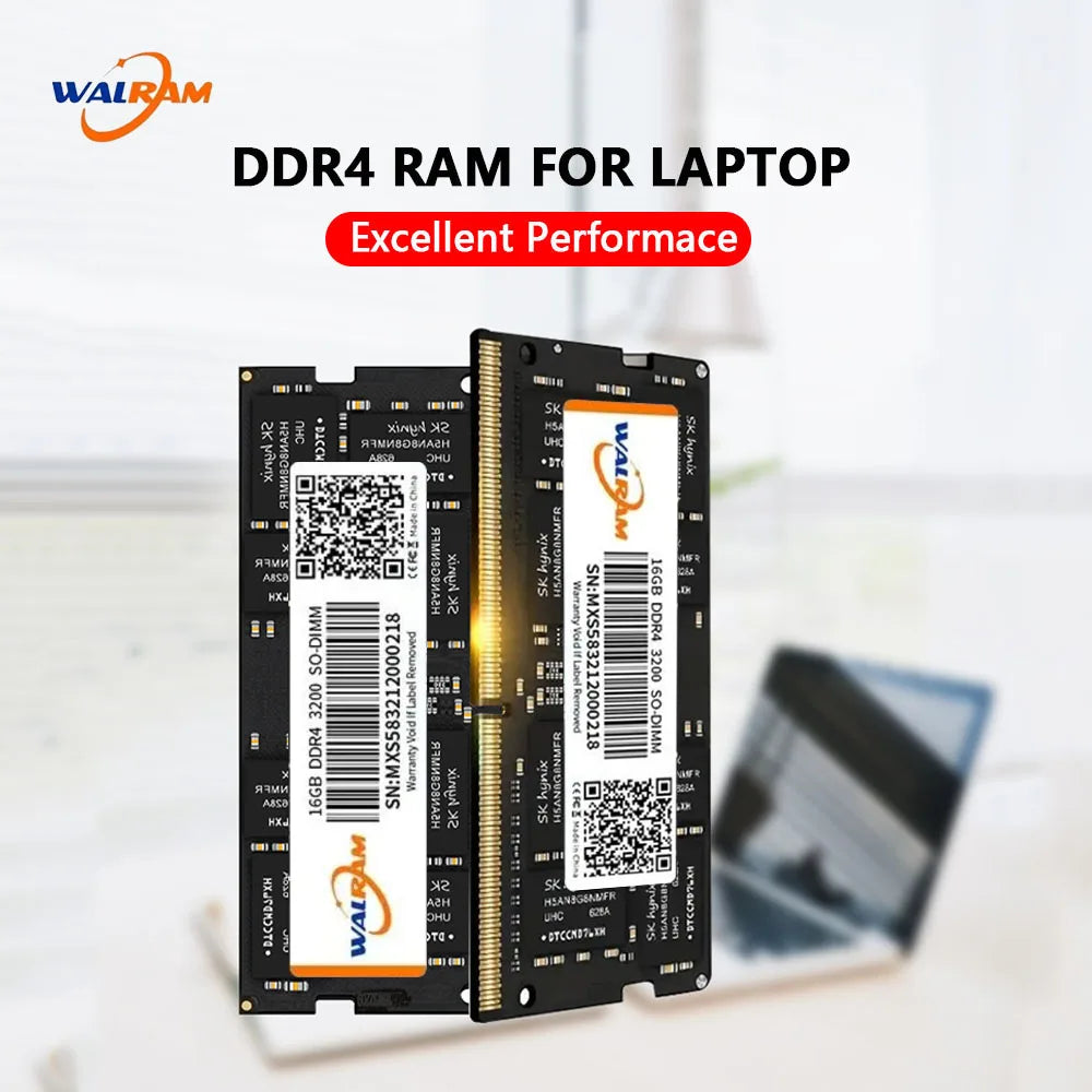 WALRAM Memoria Ram Notebook DDR4 DDR3L 16GB 8GB 4GB 32GB 3200 2666 2400 1600 1333 Sodimm Laptop Memory Ram DDR3L DDR4