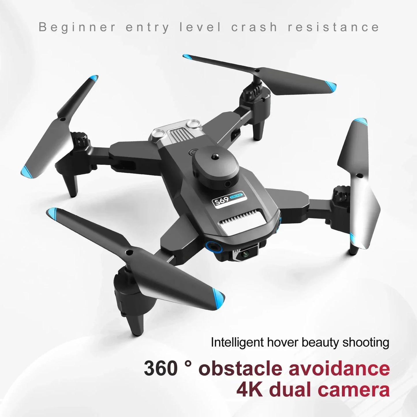 S69MAX Drone 4K Professional 8K With Wide Angle Dual HD Camera Foldable RC Helicopter WIFI FPV Height Hold Quadcopter Toys Gifts