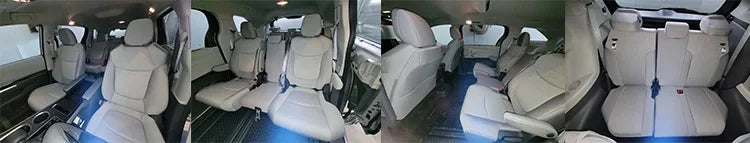 Custom Fit Highlander Car Seat Covers for Select Toyota Highlander Full Set Three-Row Second Row 2020 2021 2022 2023 2024
