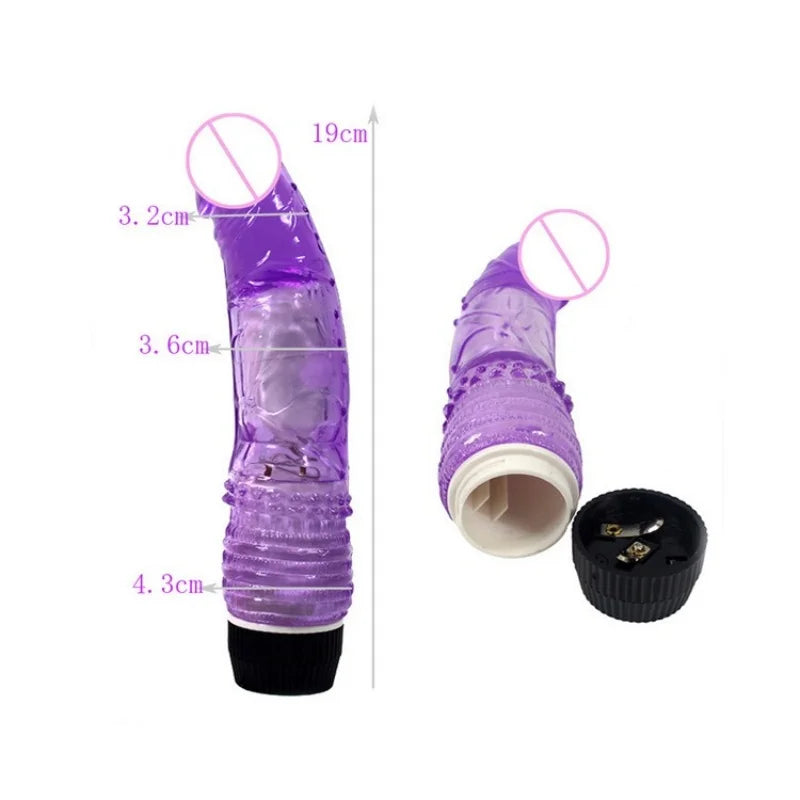 Dildo Vibrator Sex Toy Male Realistic Dildo TPE Jelly Penis Vibrating Vagina Massager Female Clitoral  Stimulation Masturbator