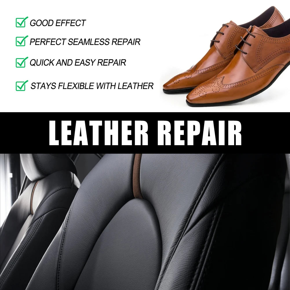 60ml Leather Filling Paste Car Seat Scratch Repair Paste Compound Natural Leather Restoration Cream Crack Burns Holes Filler