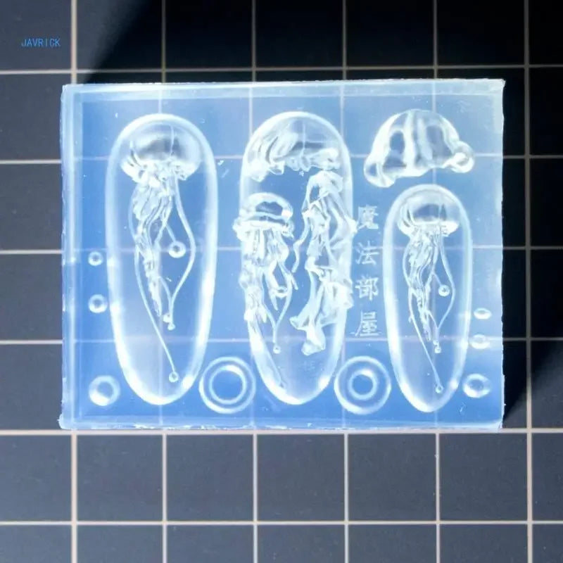 Creative Jellyfish Art Moulds Silicone Dropper Mold Decoration Molds Unique Manicures Moulds Silicone Material