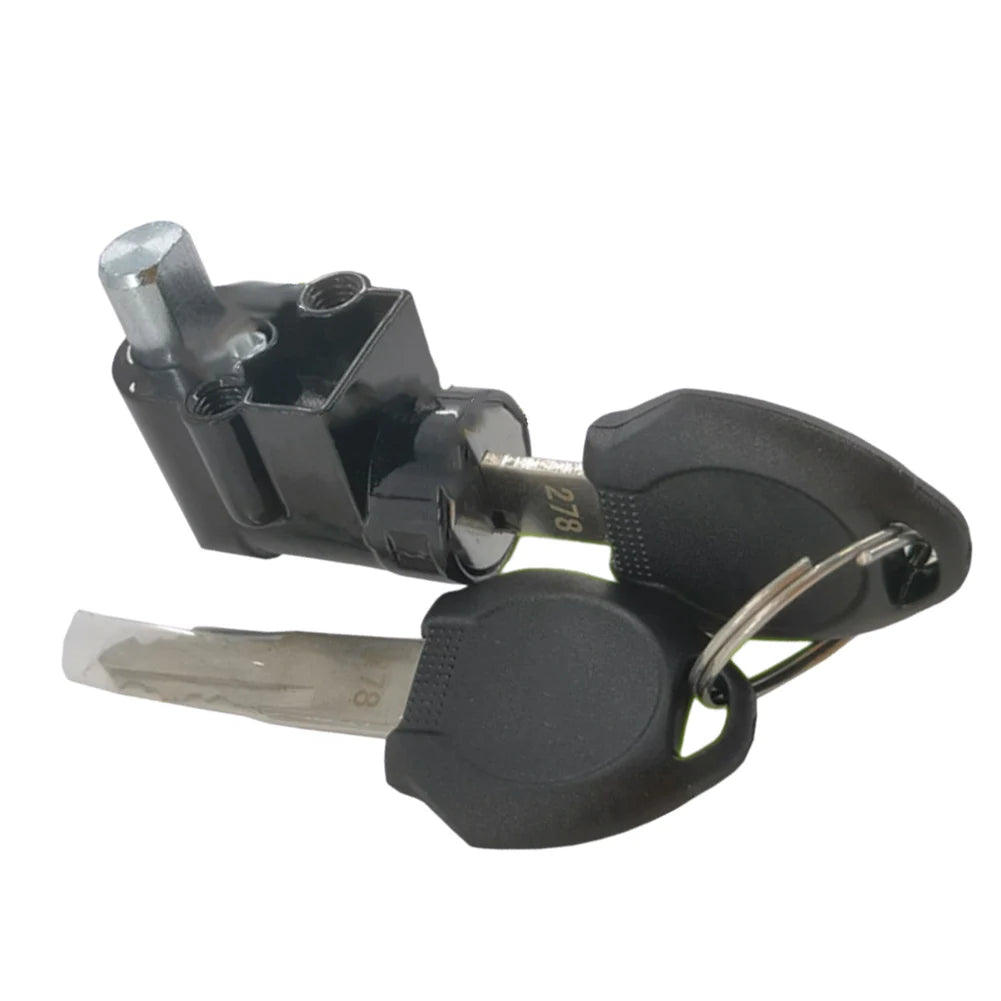 1pc Battery Case Lock With 2 Keys Replacement For Polly Electric Bicycle Battery Case Lock With Ignition On/Off Key Accessories