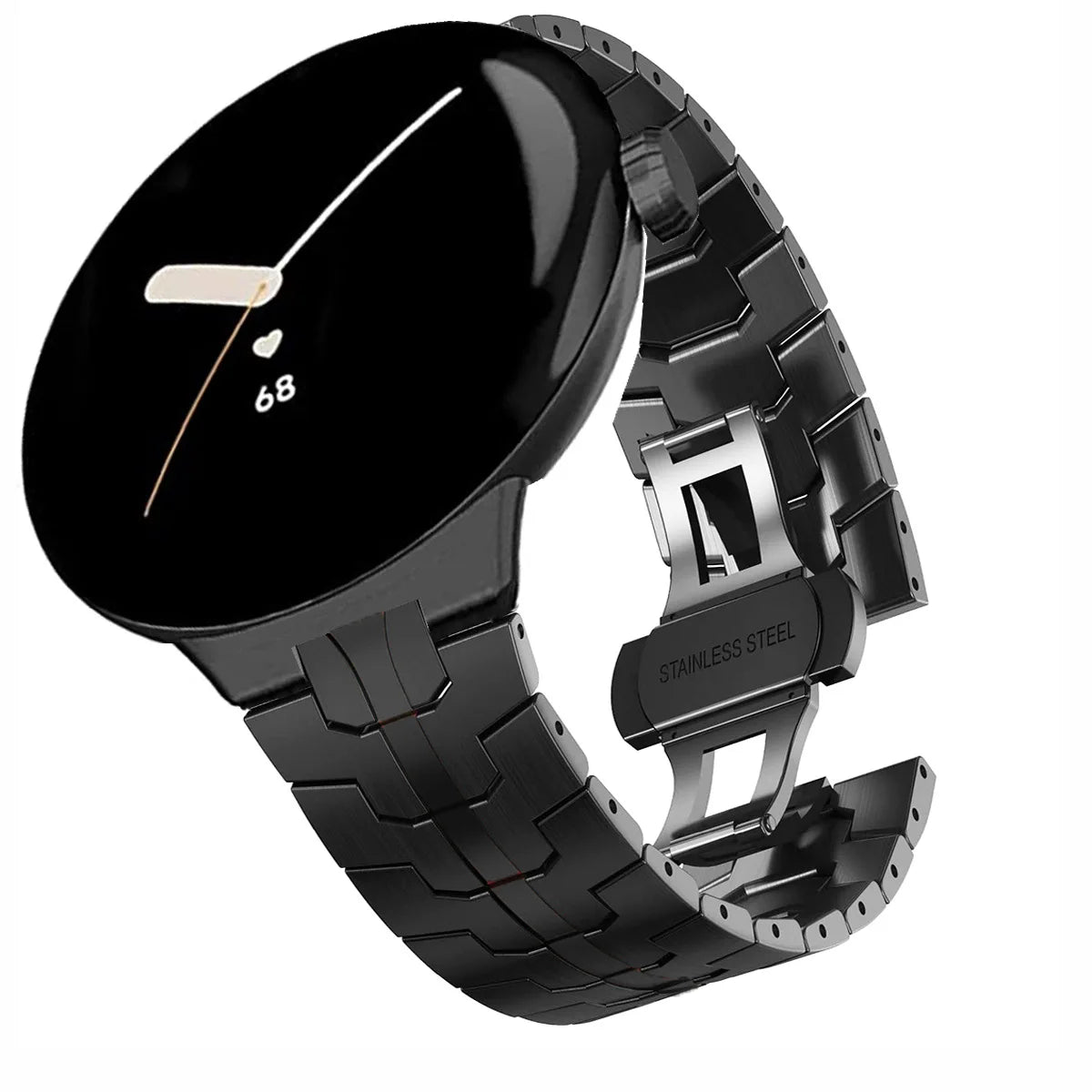 Luxury Stainless Steel Strap Suitable for The Google Pixel Watch 1/2/3 41mm Armor-like Metal Unibody Strap