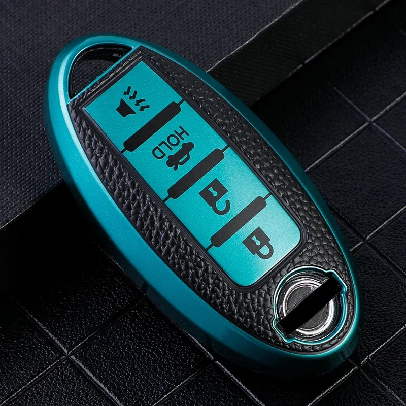 Leather TPU Shell Car Key Cover Case for Nissan Qashqai J10 J11 X-Trail T31 T32 Kicks Tiida Pathfinder Murano Note Juke Infiniti