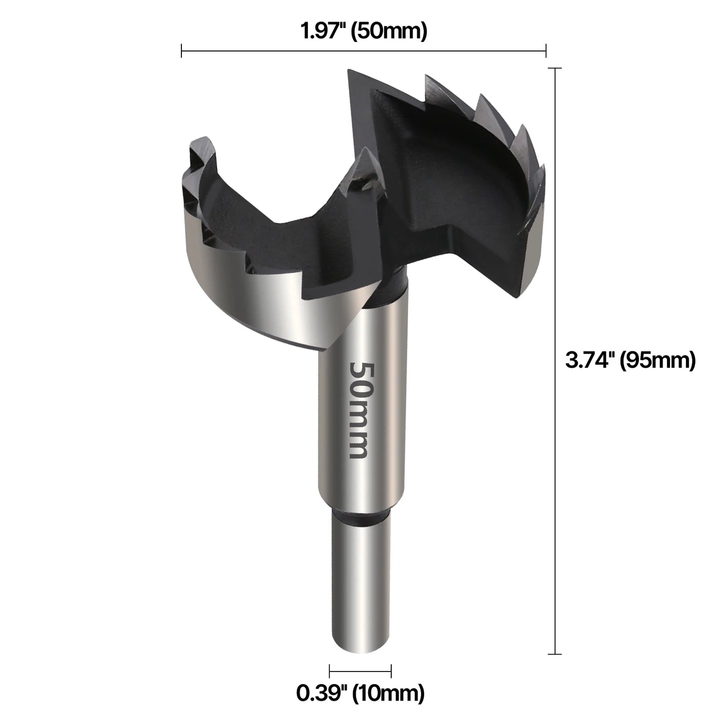 Vearter 1Pc 6mm-100mm Forstner Woodworking Tools Hole Saw Hinge Boring Drill Bits Round Shank High Carbon Steel Cutter