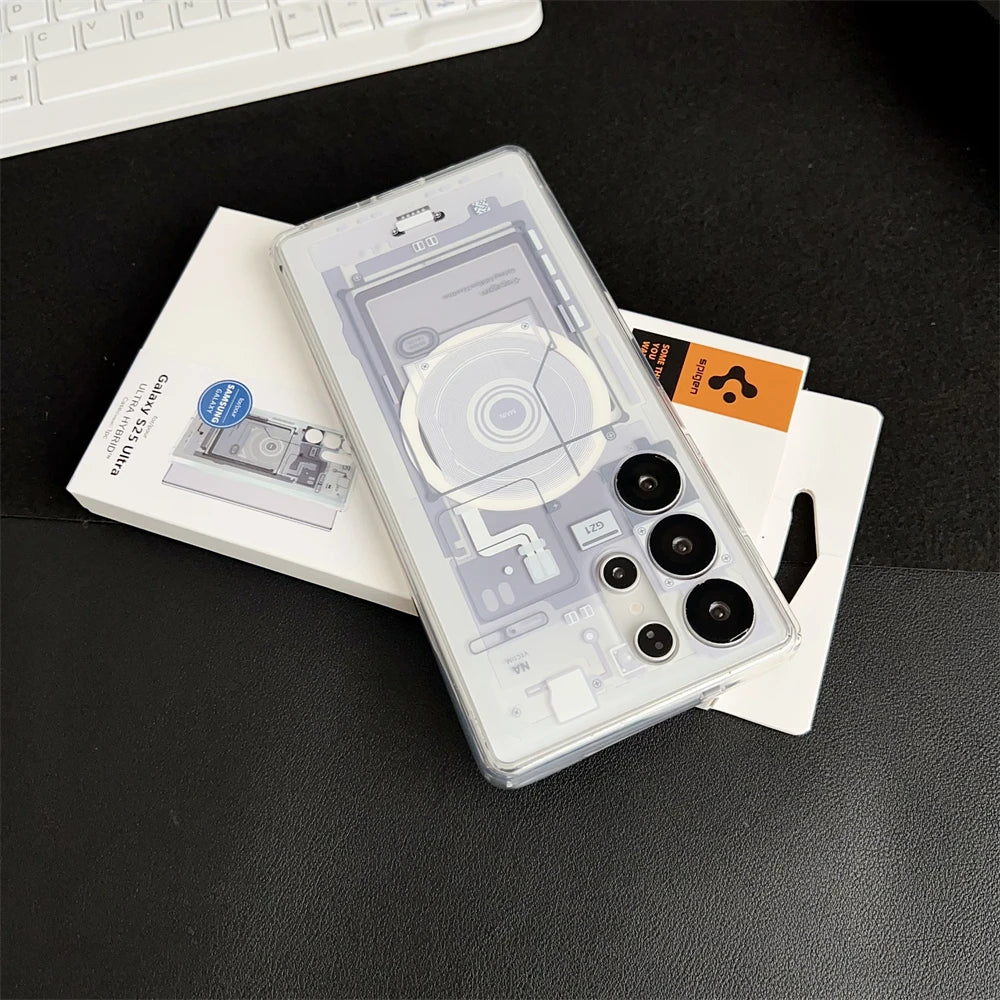 Spigen Ultra Hybrid Magfit Zero One Designs Magnetic Case For Samsung Galaxy S25 Ultra S26 S24 S23 S22 Plus For Magsafe Cover