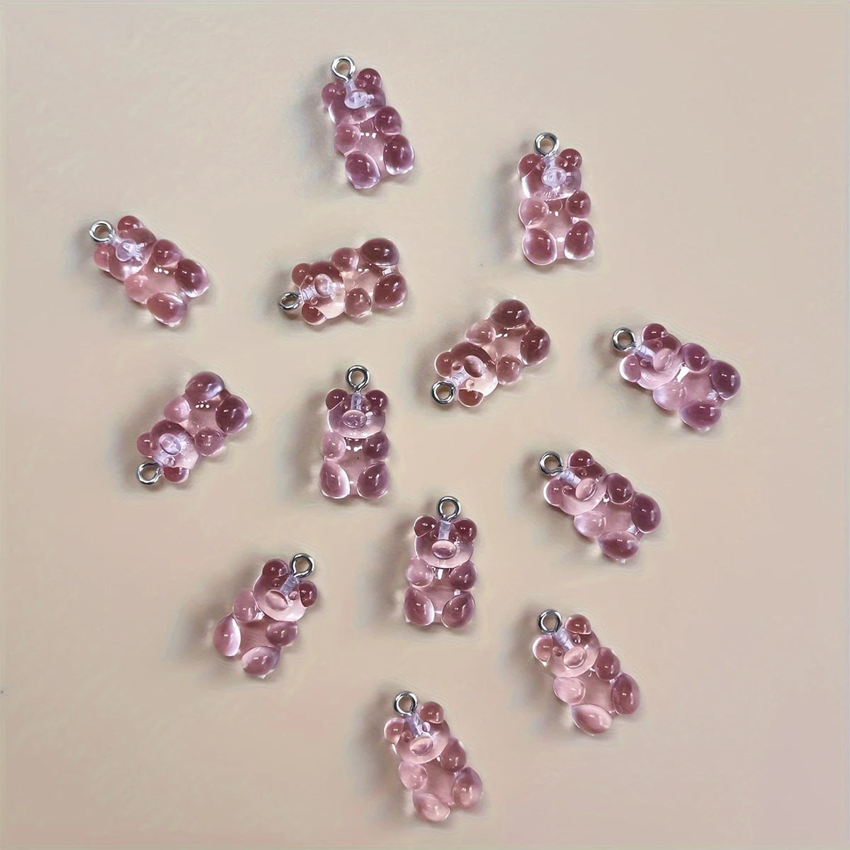 20 Pieces Of Colorful Candy Teddy Bear Gummie Jewelry, Diy Pendant, Cute Earring Necklace, Creative Discovery 20x10mm
