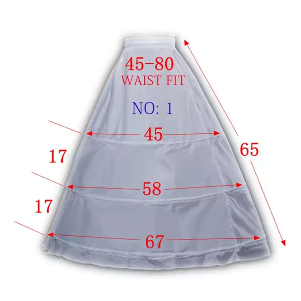 White Children kids Petticoat A-Line 3 Hoops One Layer Flower Girls Crinoline Lace Trim Flower Girl Dress Underskirt