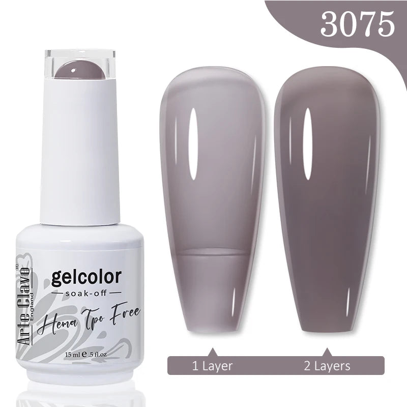 Arte Clavo HEMA TPO FREE Gel Nail Polish Jelly 15ml LED Nail Gel Hybrid Varnish Matt Top Base Coat Nail Art Gellak Primer﻿﻿﻿