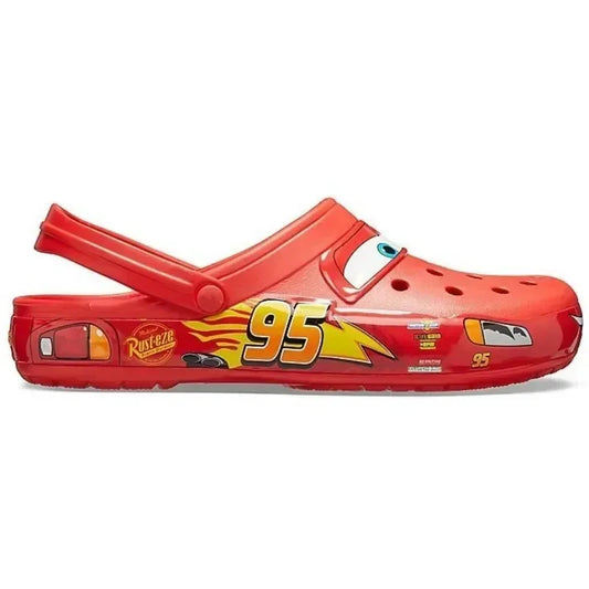 Disney New Lightning Mcqueen Pixar Cartoon Solid Waterproof Slippers Beach Shoes Sandals Casual Breathable Ankle-Wrap Shoes Gift