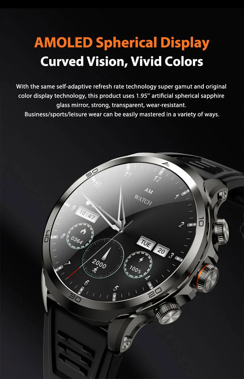 Original H19 4G Full Netcom 128GB Smartwatch Android 9.0 With Power Bank 1.95 inch Amoled Screen Camera GPS WIFI Smart Watch Men