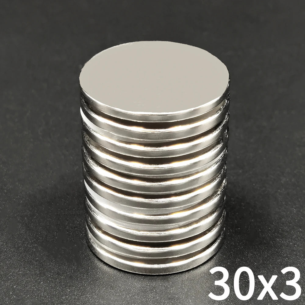 3/5/8/12/15 Pcs 30x3 Neodymium Magnet 30mm x 3mm N35 NdFeB Round Large Super Powerful Strong Permanent Magnetic imanes Disc 30*3