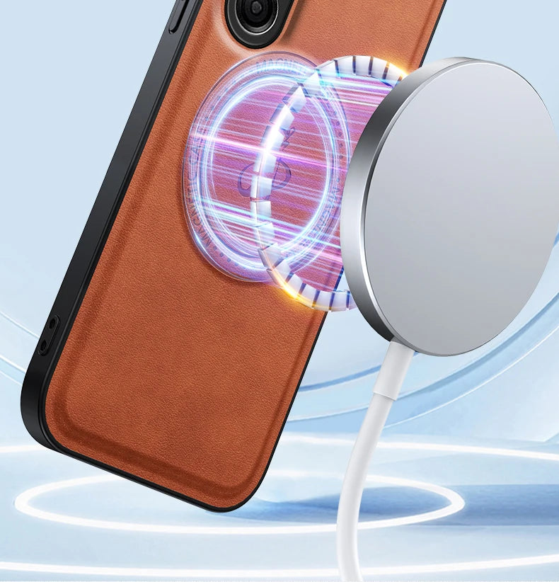 For Tecno Camon 40 Pro 4G 5G Magnetic Wireless Charging Leather Phone Case Shockproof Silicone Lens Protect Cover Cases Bracket