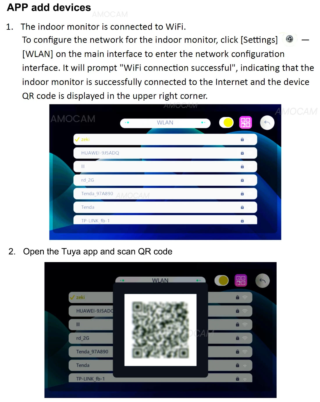 2 Wires Video Intercom System, 7“ Wireless WIFI Monitor 1080P Doorphone Camera Video Doorbell Code Password IC Card Tuya Unlock
