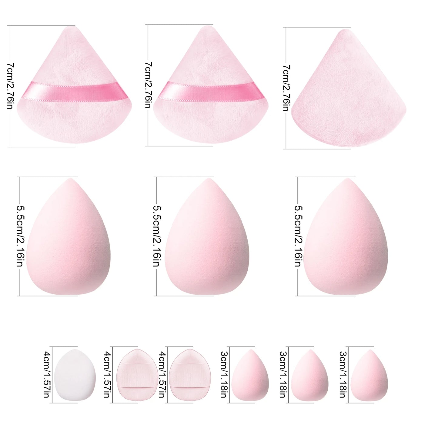 12 PCS Makeup Sponge Egg Beauty Egg Soft Makeup Powder Puff Foundation Sponge Powder Puff Women Makeup Accessories Beauty Tools