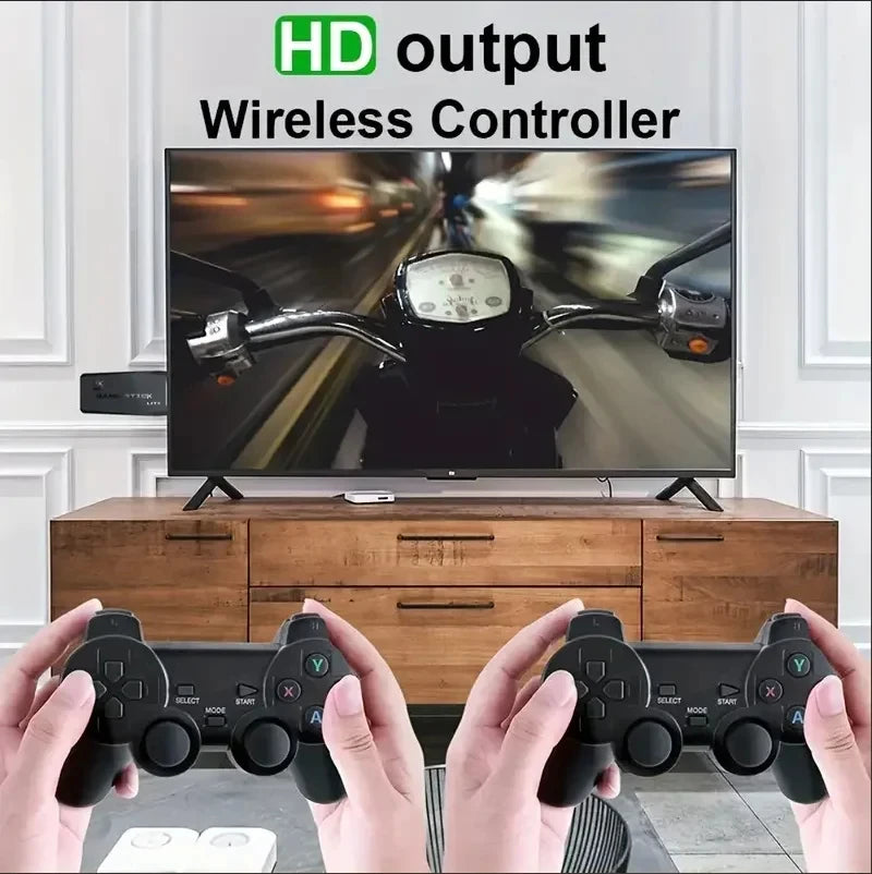 2025 New Video Game Sticks M8 Console 2.4G Dual Wireless Controller Game Stick 4K HDMI Output 15 Classic Emulators - 64G