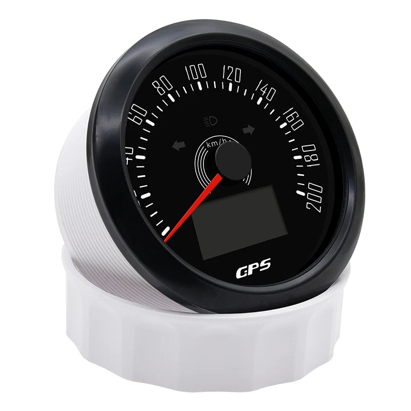 85MM GPS Speedometer With GPS Antenna 7 Color Backlight 200km/h Speed Gauge Meter For Motorcycle Marine Boat Car Truck 12V 24V