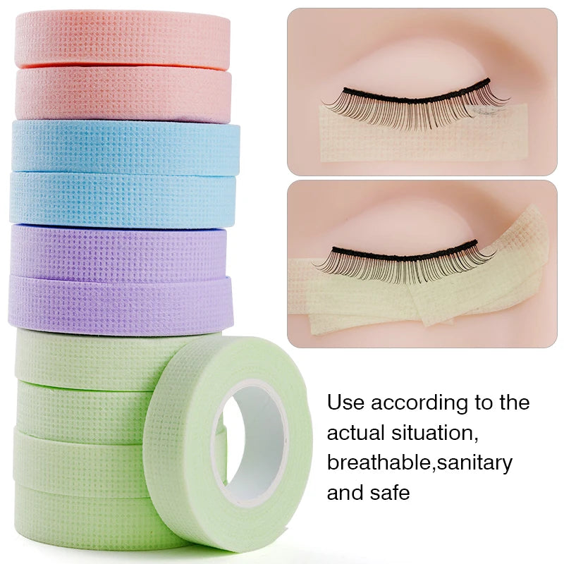 2/8PCS Micropore Lash Tape Eyelash Extension Supplies Transparent 4.5/9m Breathable Easy To Tear Medical Tapes Lash Makeup Tool