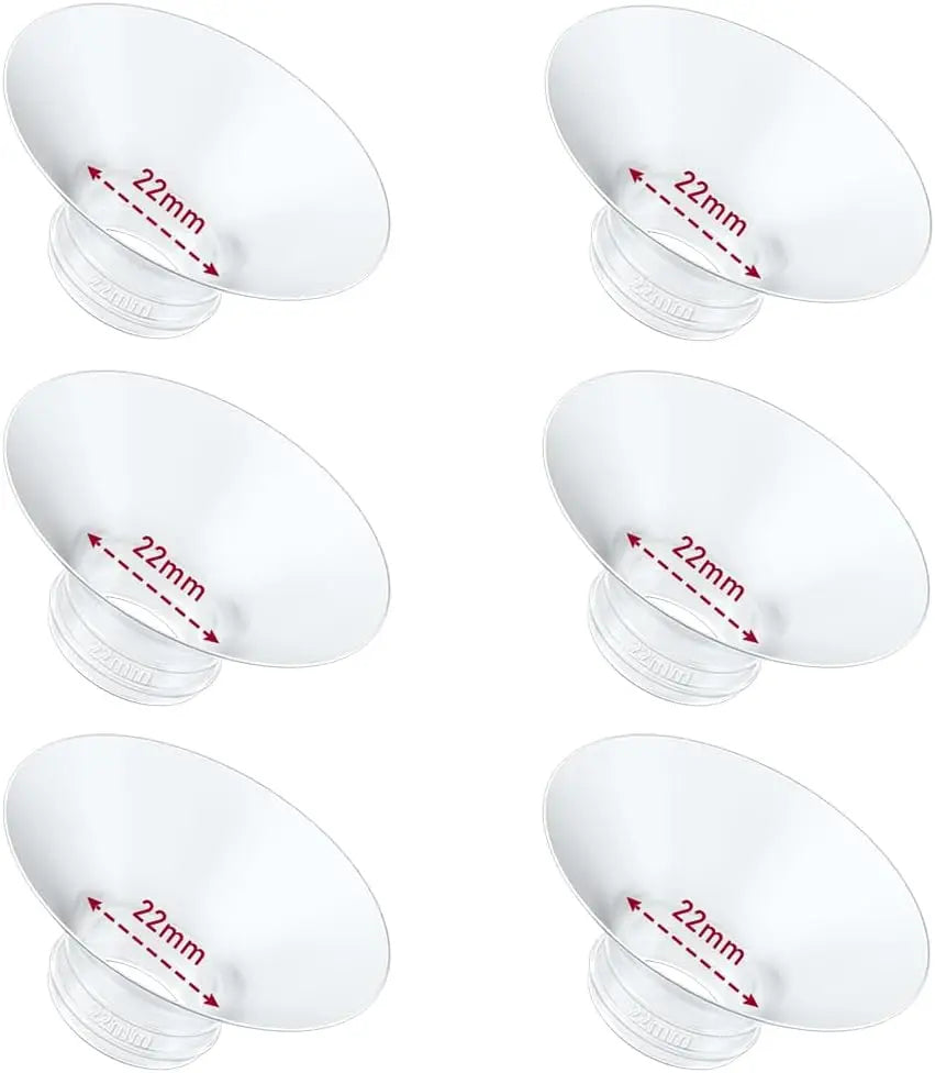Flange Insert 6pcs Compatible with Momcozy/Spectra/Medela/eufy/Lansinoh/Elvie Breast Pump, Fit for 24mm Flange/Shield