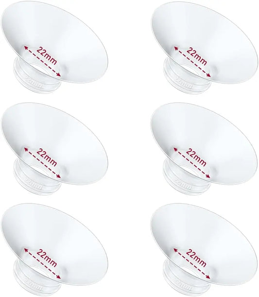 Flange Insert 6pcs Compatible with Momcozy/Spectra/Medela/eufy/Lansinoh/Elvie Breast Pump, Fit for 24mm Flange/Shield