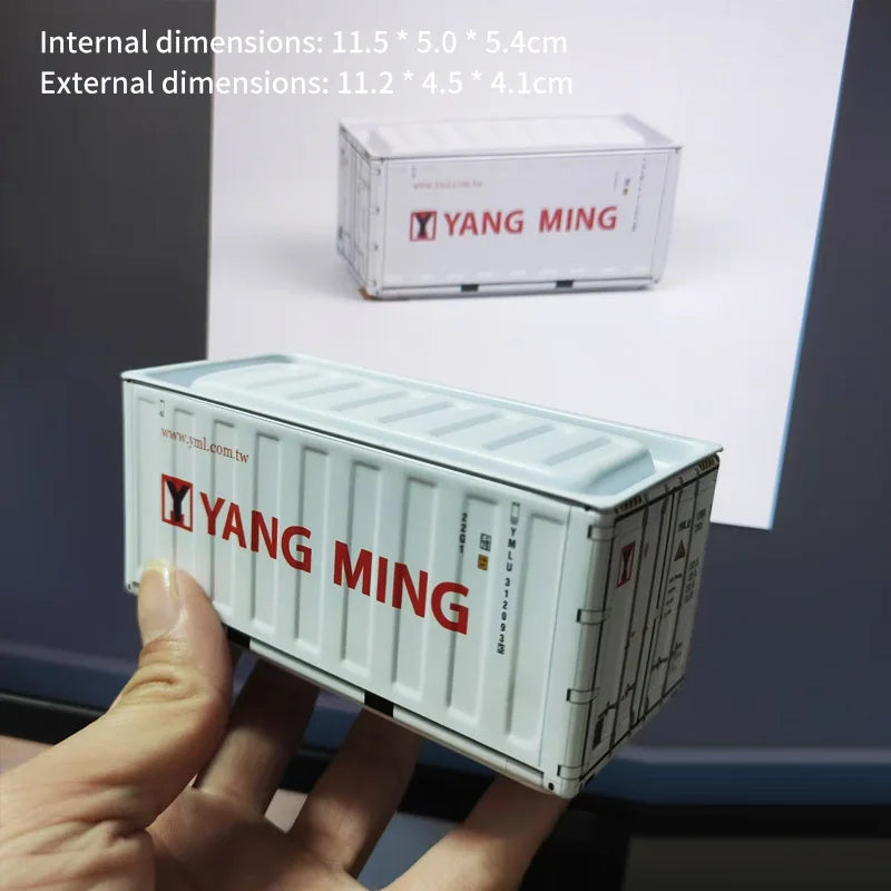 Mini Simulation Shipping Container Model Metal Storage Box Creative Desktop Organizer Ornaments Iron Box Home Office Decoration