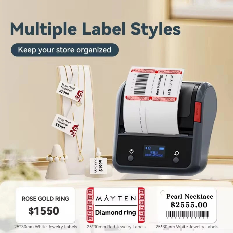 NIIMBOT B3S 75mm Portable Label Printer Inkless Wireless Bluetooth Self-Adhesive Thermal Sticker Maker For Small Business