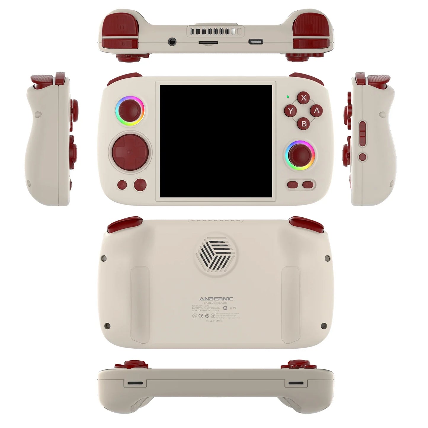 ANBERNIC RG Cube Handheld Game Console 3.95'' IPS Touch Screen Android13 RGB Lighting Effect RGCUBE Streaming Retro Video Player