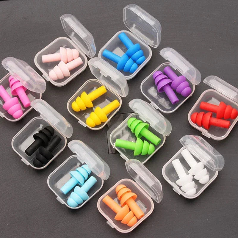 10pcs Soft Silicone Earplugs Waterproof Swimming Ear Plugs Reusable Noise Reduction Sleeping Ear Plugs Hearing Protector
