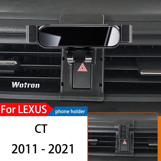 Car Phone Holder For Lexus CT 2011-2021 GPS Special Gravity Navigation Mobile Bracket 360 Degree Rotating Stand Accessories