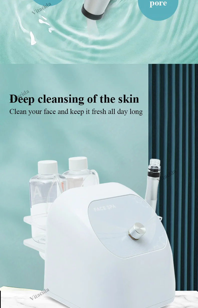2024 Beauty Facial Lift Cleaner Pore Vacuum Blackhead Remover Portable Deep Cleansing Small Bubble Hydro Machine for Nose Face