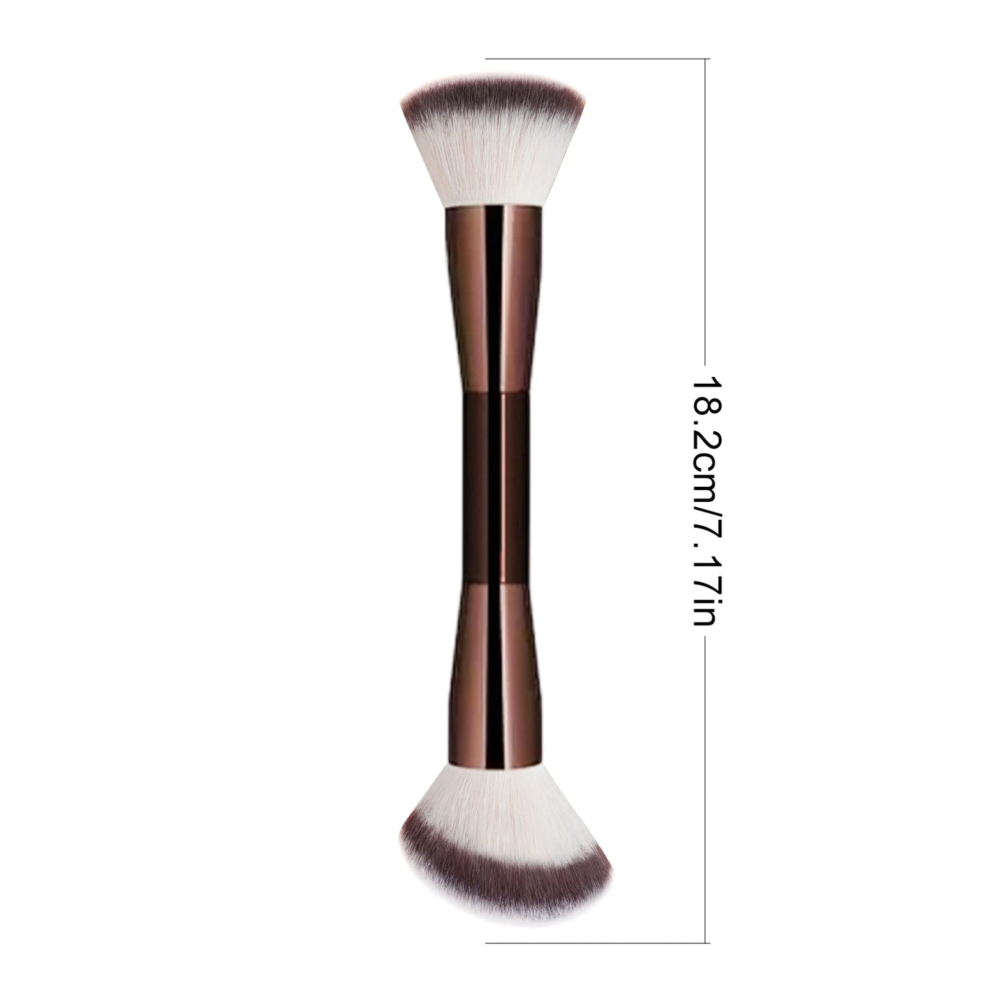 1pc Professional Makeup Brush Includes Dual-Ended Face Brushes Angled Brush Short Handle Foundation Brush