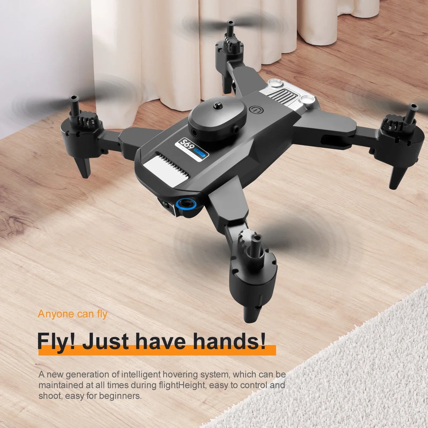 S69MAX Drone 4K Professional 8K With Wide Angle Dual HD Camera Foldable RC Helicopter WIFI FPV Height Hold Quadcopter Toys Gifts