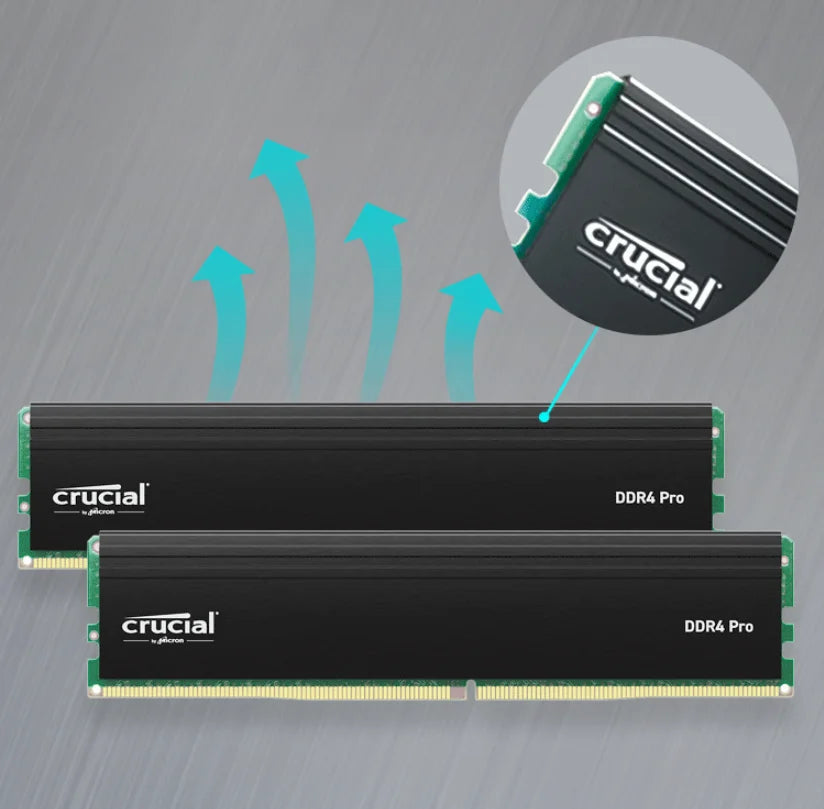 Crucial DDR4 Pro RAM 3200MHz 32GB (2x16GB) Kit DDR4 3200MT/s (or
