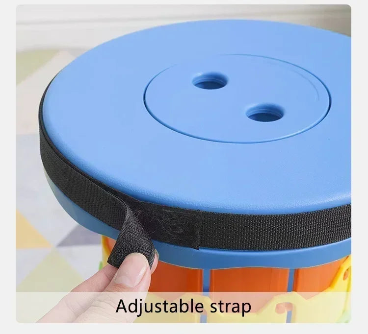 Folding Stool Heavy Duty Collapsible Telescoping Stool with Load Capacity 400lbs, Portable Retractable Stool for Camping Fishing