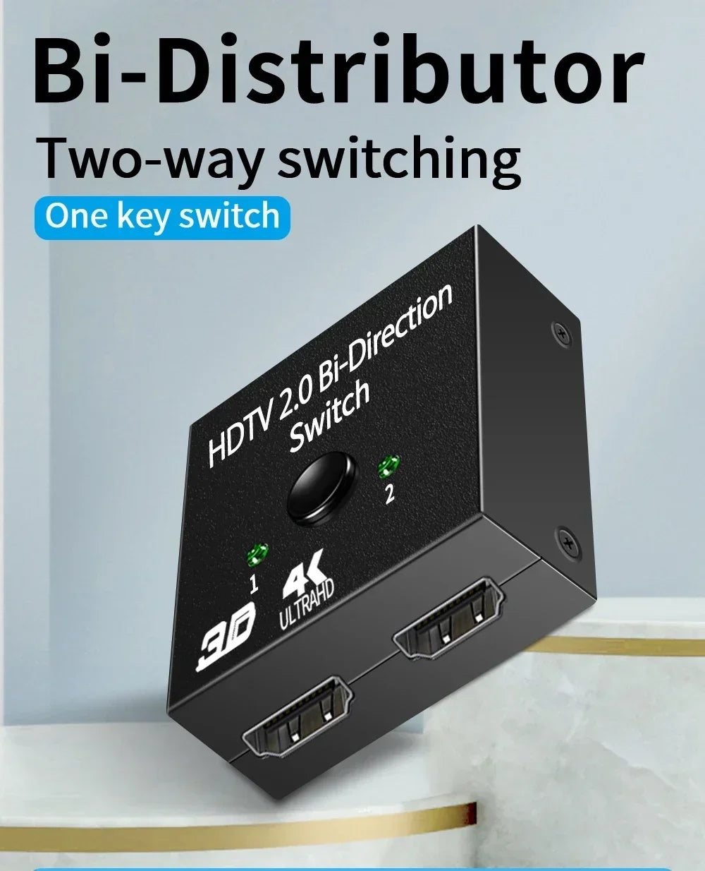 4K Switch KVM Bi-Direction 1x2/2x1 HDMI-compatible Switch 2 In1 Out for TV Box PS4/3 Switcher Adapter HDMI-Compatible Splitter