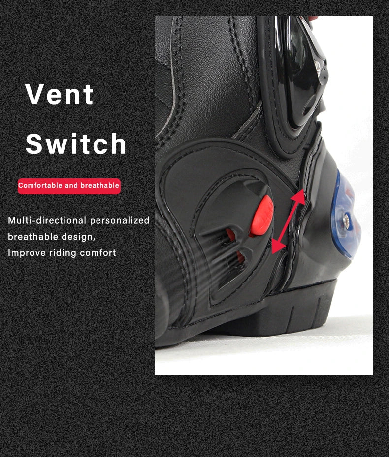 Riding Tribe Men Motorcycle Boots Moto Racing Motocross Off-Road Motorbike Motorcycle Shoes Botas Moto Riding Boots