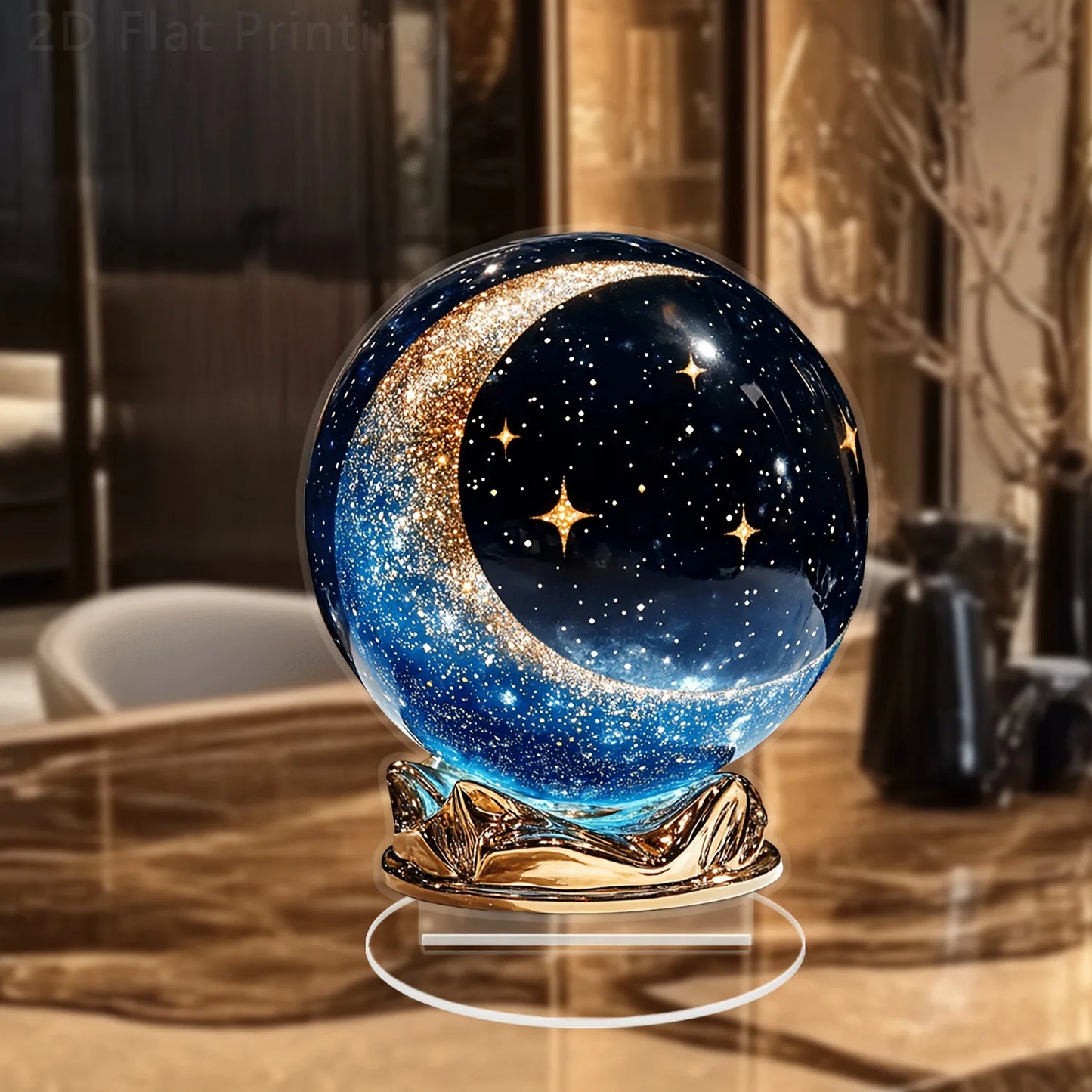 1PCS Bohemian Style Crystal Ball Tabletop Decoration Sculpture Home Decoration Office Decoration Coffee Shop Studio Display