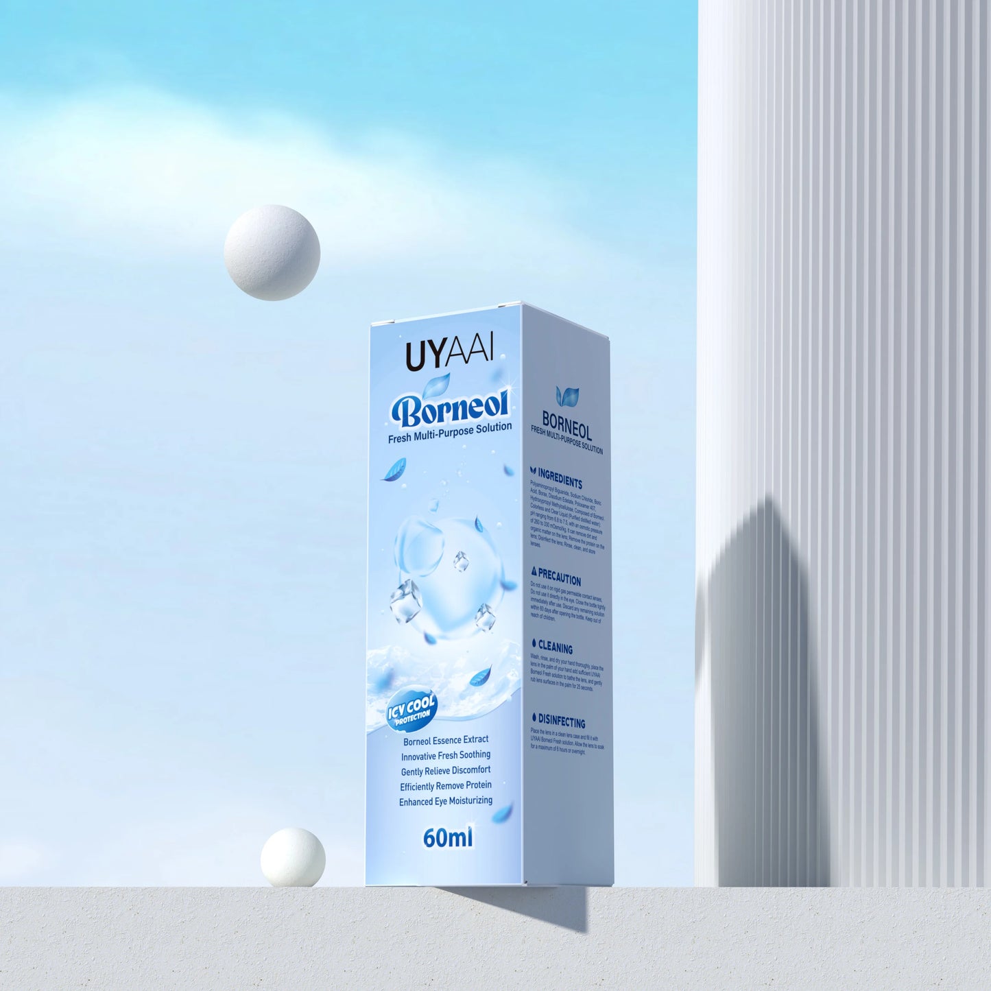 Brand New Contact Lenses Solution Nursing Borneol 60ml for Eyes Contact Lenses Water Pupil Cleaning Health Care Lenses Solution
