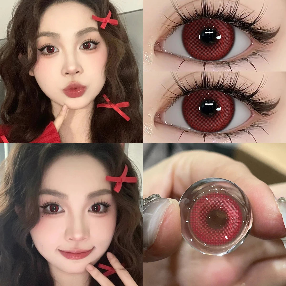 Contact Lenses for Halloween 2PCS Colored Contact Lenses Cosplay Purple Lenses 1Yearl Fashion Color Beauty Lenses Bio-essence