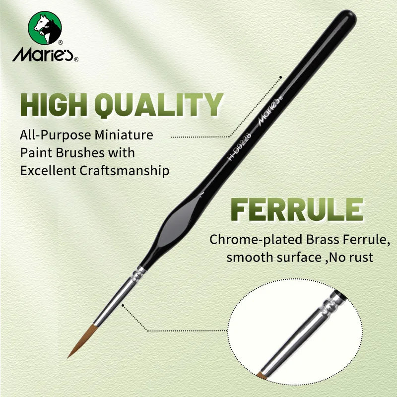 Marie's 00000 Fine Tip Paint Brush Set for Acrylic, Models, Mini  Miniature Detail , Nylon Hair Thin Extra Fine Paintbrushes