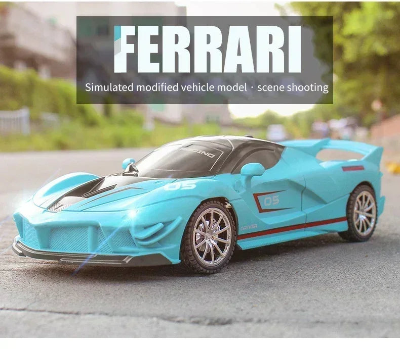 1:18 Radio Remote Control Car Chargeable RC Car High Speed 15km/h 2.4G With LED Light Toys for Boys Girls Vehicle Racing Hobby