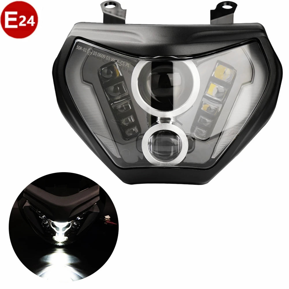 MT07 MT09 Headlight LED Lamp MT07 2018 2019 For YAMAHA H4 Headlight MT09 FZ09 2014 2015 2016 DRL 110W MT-07 MT-09 DRL Light