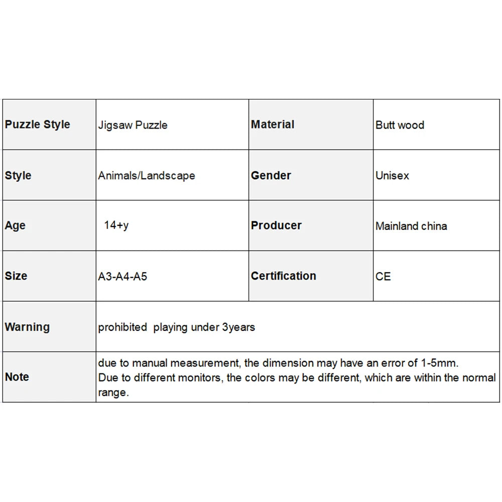 Jigsaw Puzzle Mysterious Animal Puzzles  Dog Puzzles Gift for Adult Kids Educational Fabulous Gift Interactive Games Wooden Toys