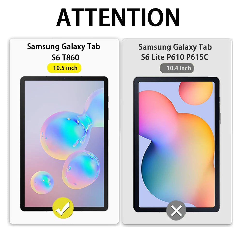 Case For Samsung Galaxy Tab S6,Ultra Thin Magnetic Stand Cover With Pencil Holder For Galaxy Tab S6 Anti-Fall Smart Case